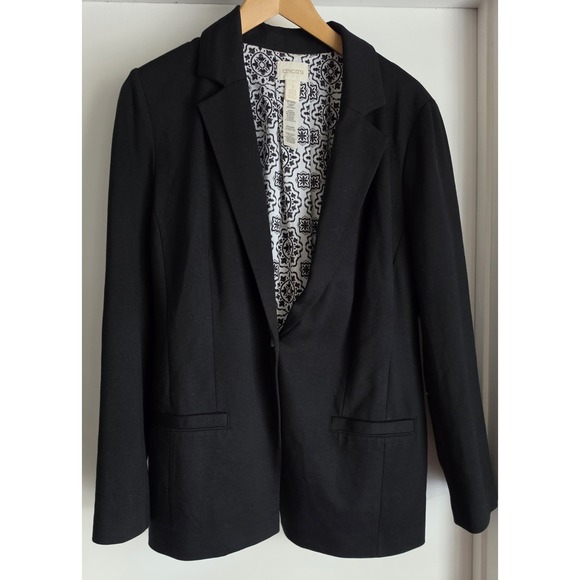 Chico's Jackets & Blazers - Chico's Women's Blazer Size 1 Black Long Sleeve Rayon Blend Classic Jacket
